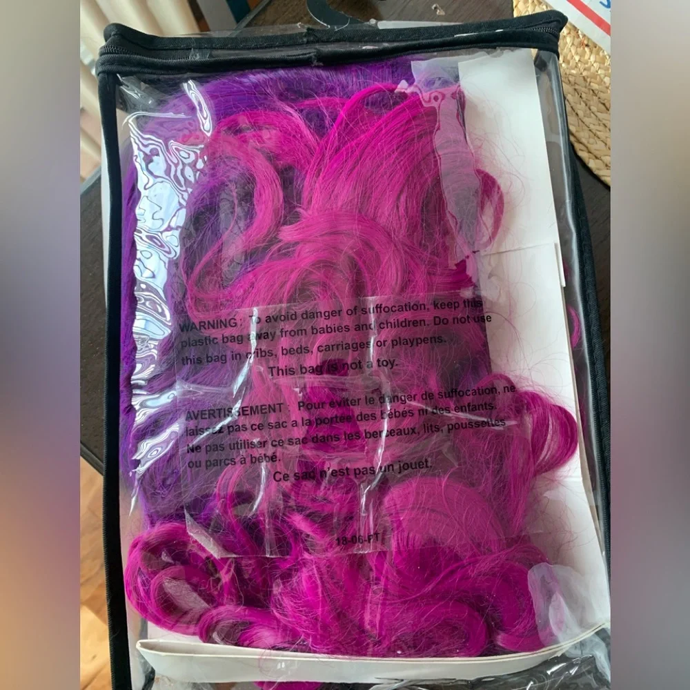 NIB Long Pink and Purple Ombré Wig